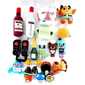 Bark Dog Toy Lot Of 19 Crinkle Squicky